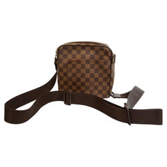 2004 Louis Vuitton Olav Damier Ebene quadratische Schultertasche aus braunem Canvas