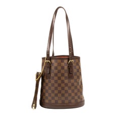 2001 Louis Vuitton Marais Brown Damier Ebene Bucket Bag