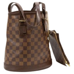 2001 Louis Vuitton Marais Brown Damier Ebene Bucket Bag