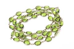 Collier de chaînes en verre chartreuse