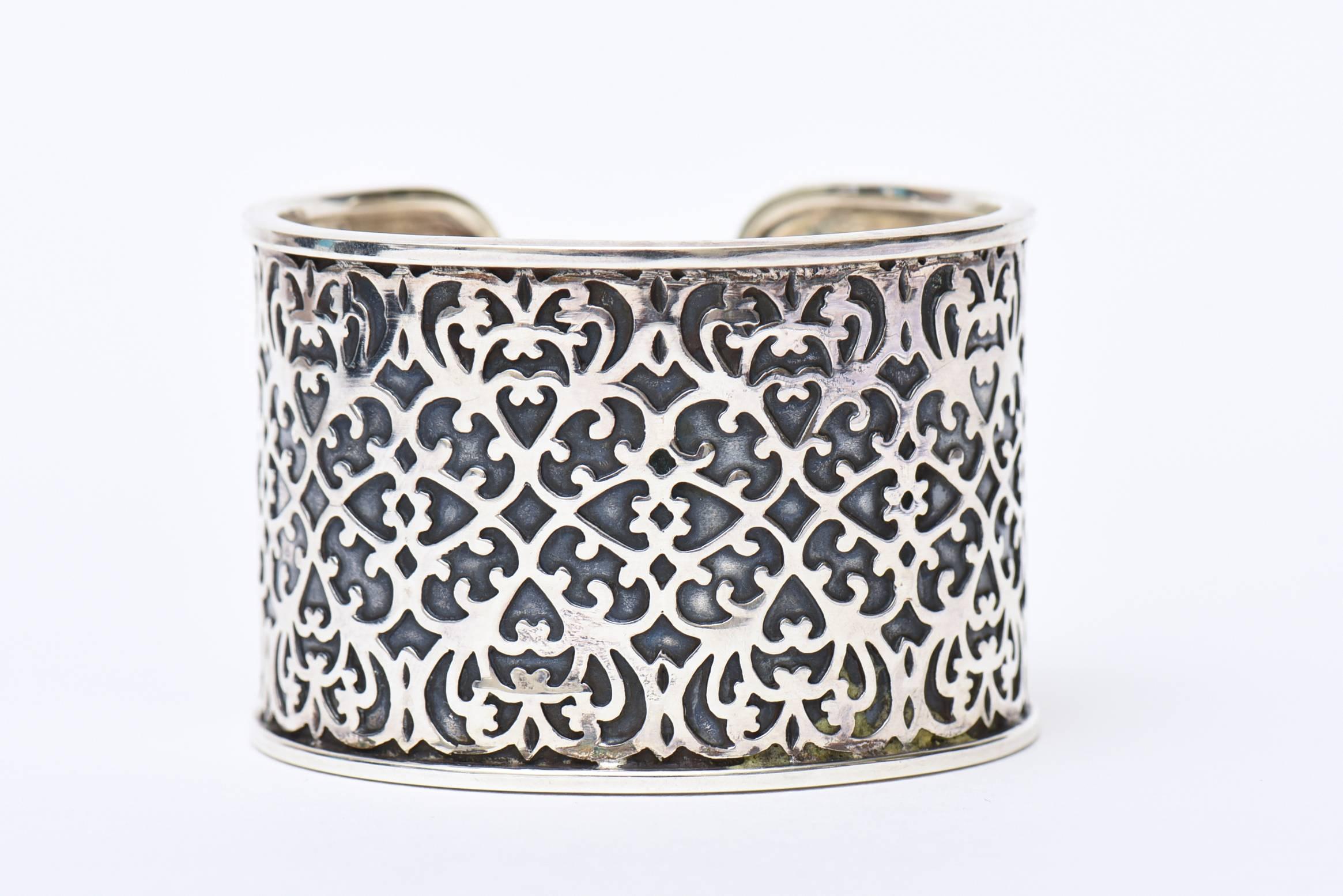 Modern Sterling Silver Cuff Bracelet 