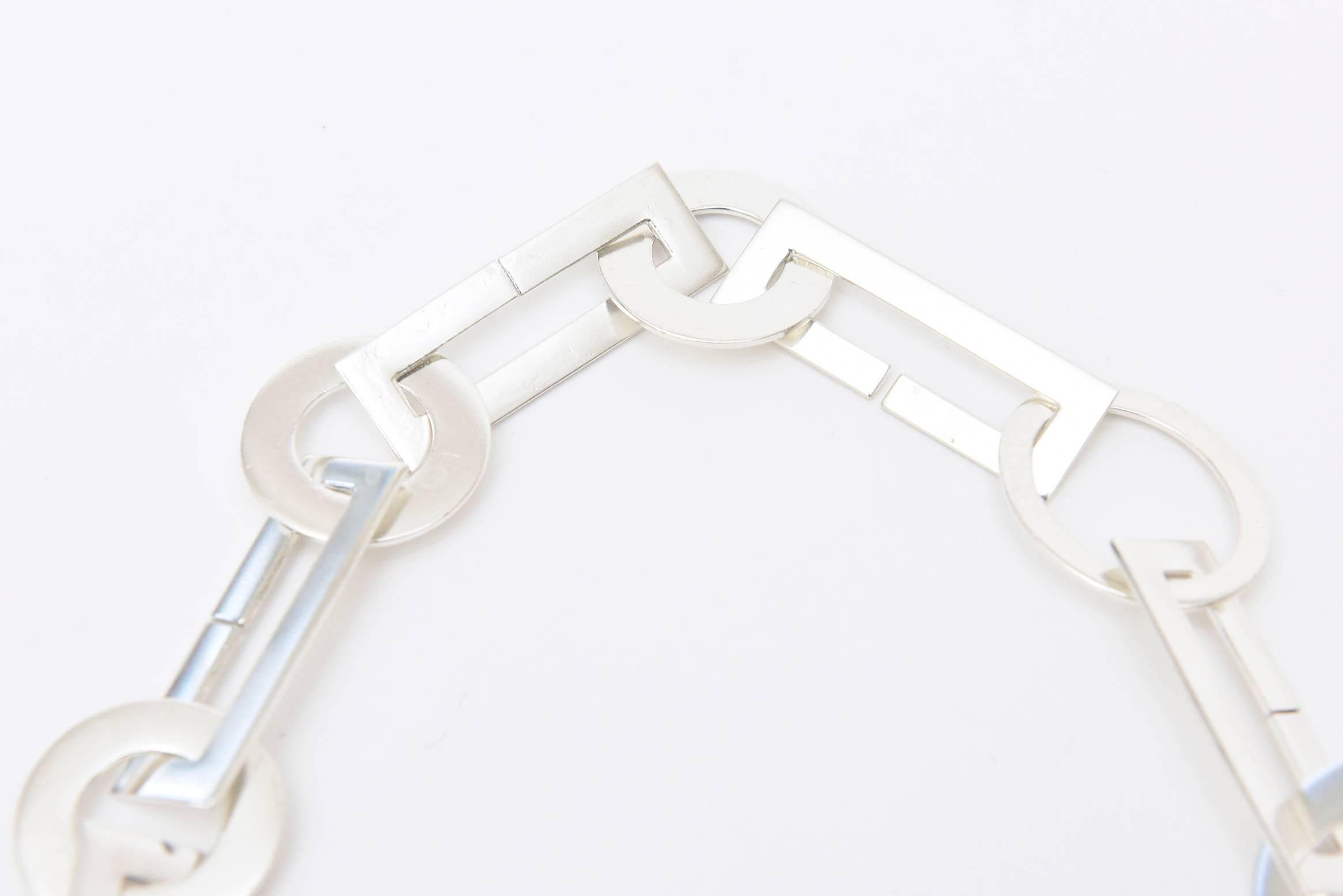 rectangle chain link necklace
