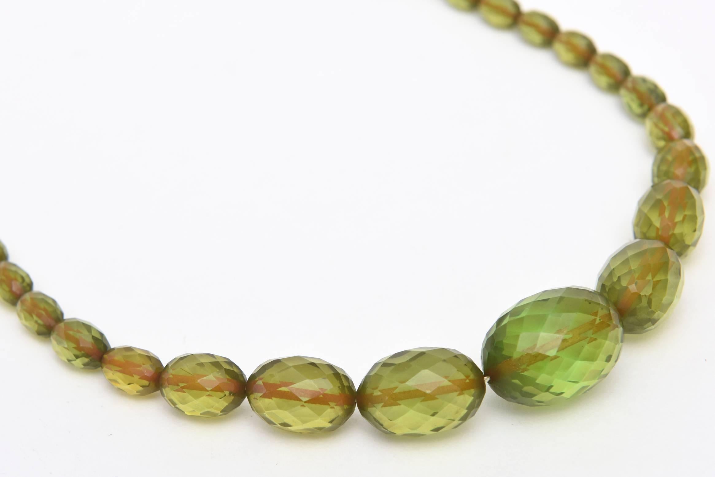 green resin necklace