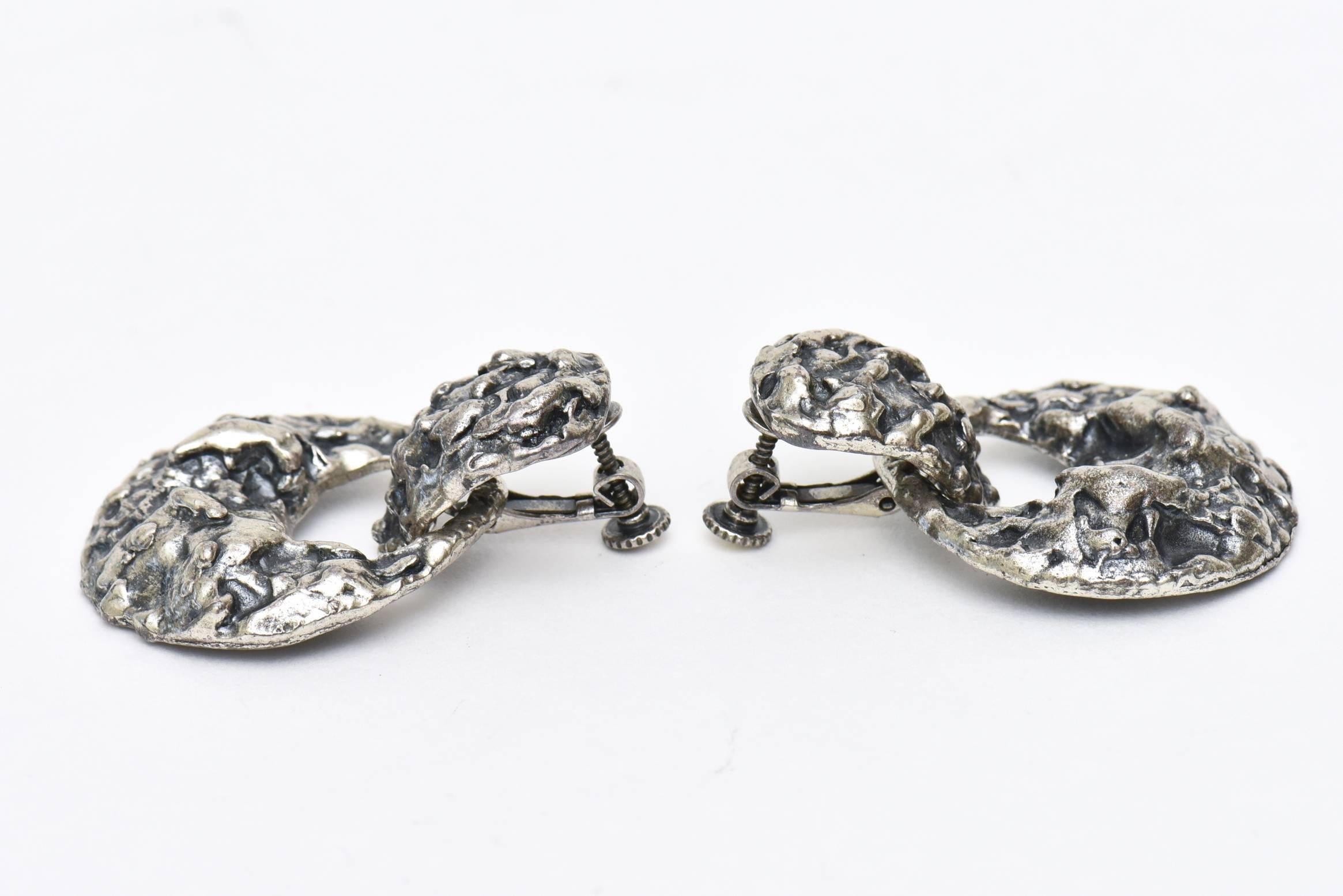 napier silver earrings