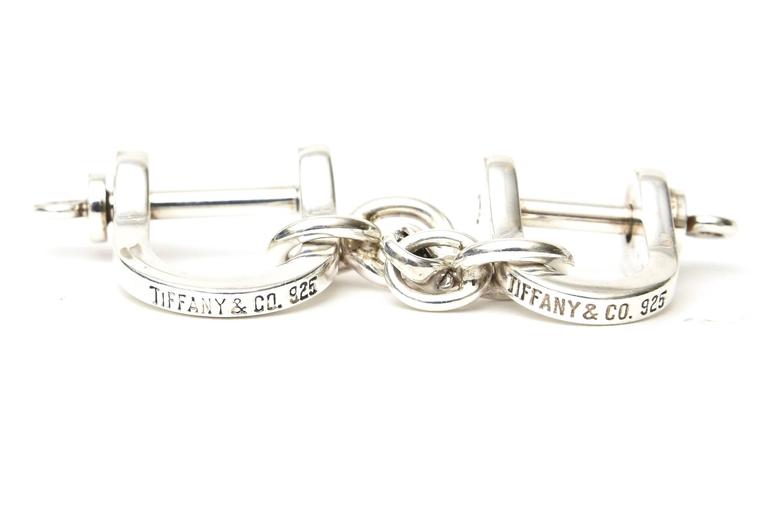 Tiffany and Co. Sterling Silver Shackle and Hook Key Chain For Sale at