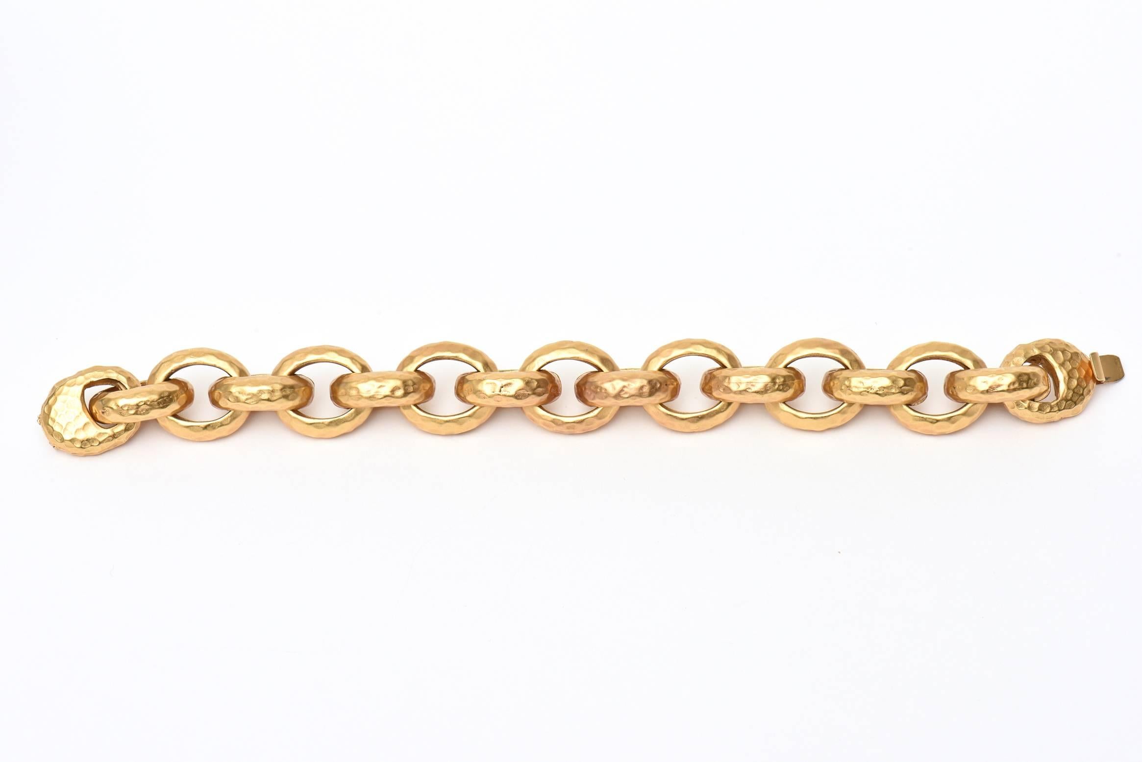 gold plated link bracelet