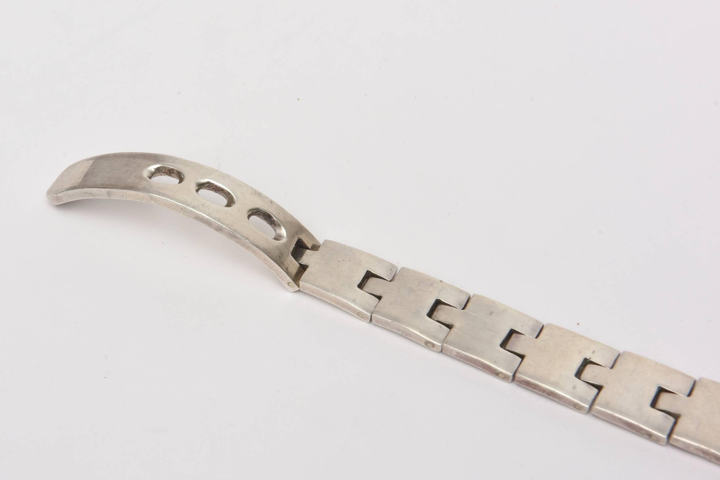 sterling silver belt bracelet