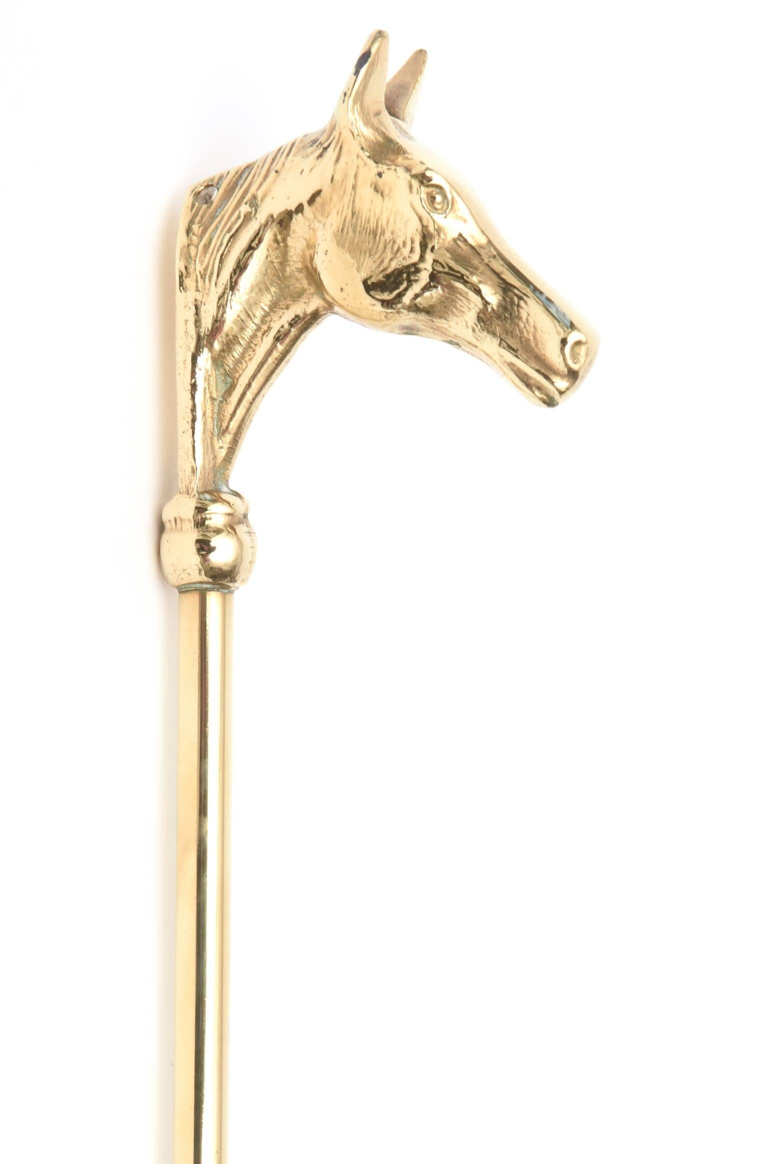 brass horse head shoe horn