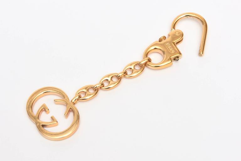Vintage Gucci Gold Plated Keychain at 1stDibs vintage gucci keychain