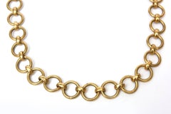 Yves Saint Laurent Collar largo vintage de eslabones de latón