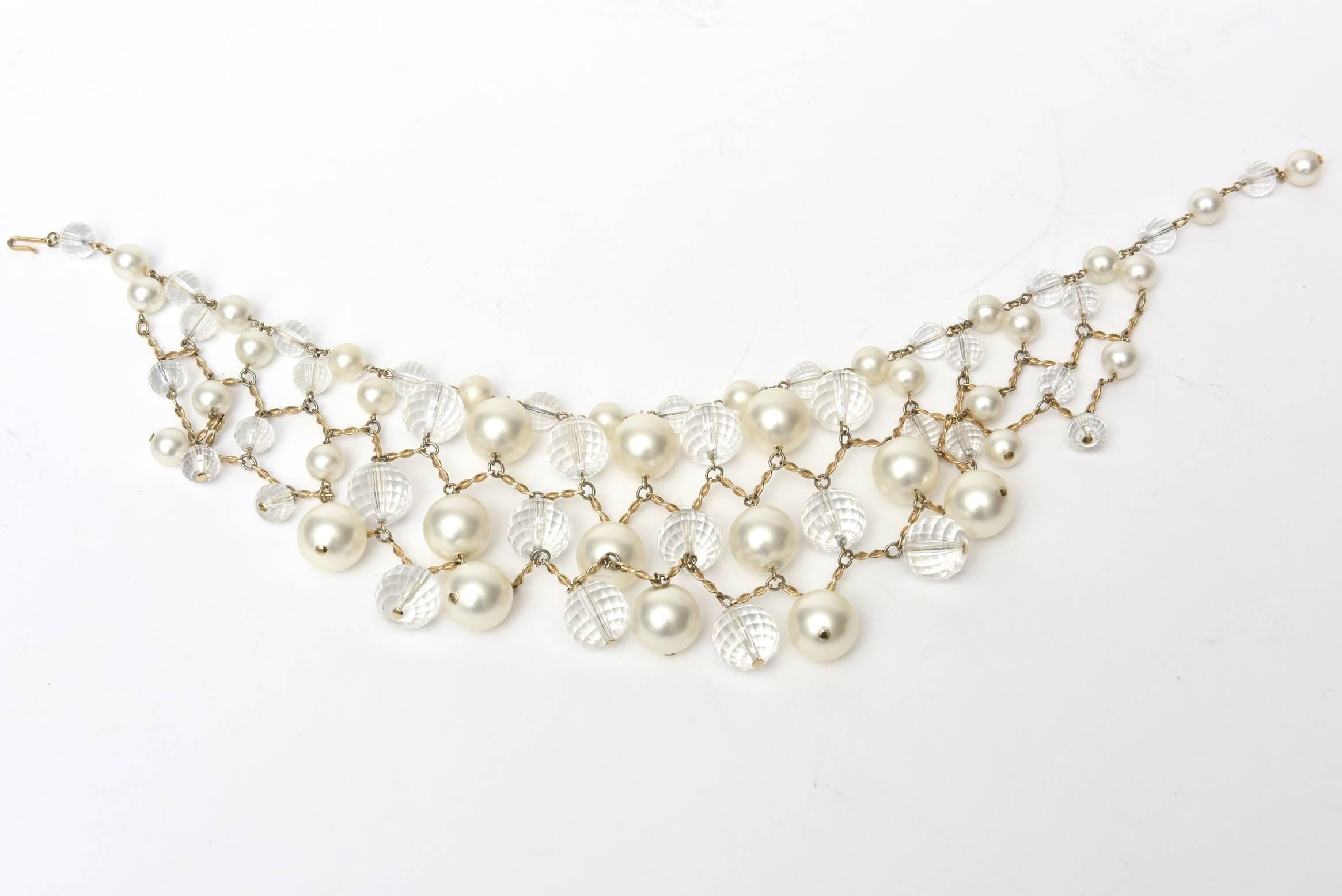 pearl bib collar necklace