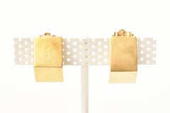 Orecchini scultorei a clip in vermeil su argento sterling su ordinazione