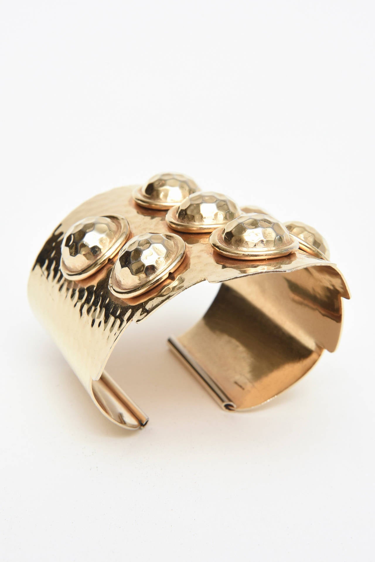hammered brass cuff bracelet