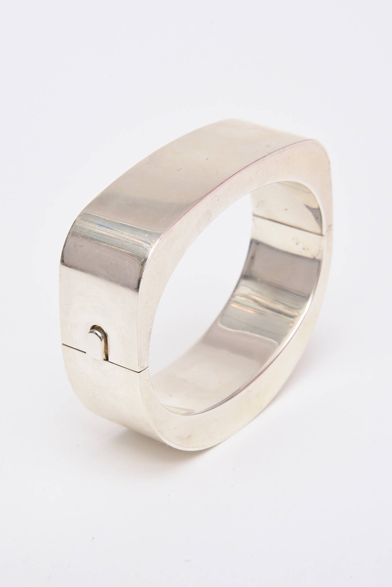 silver hinged cuff bracelet
