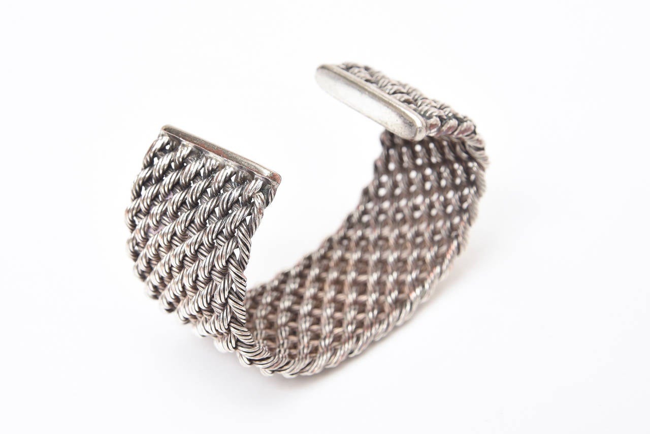 silver braided bracelet