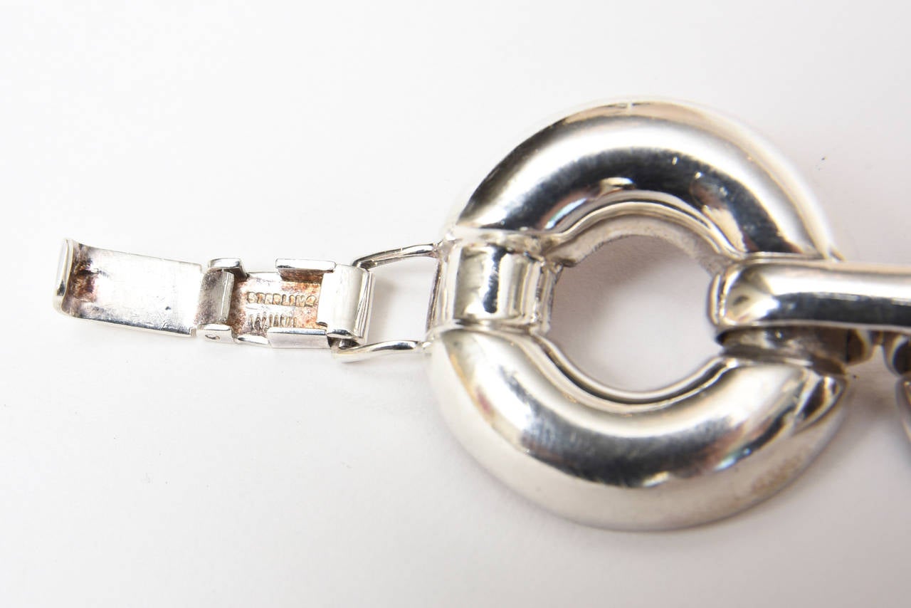 vintage sterling silver link bracelet