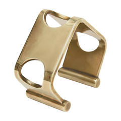 Fabulous Brass Modernist Sculptural Cuff 6