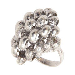 Sculptural Sterling Silver Ring 3