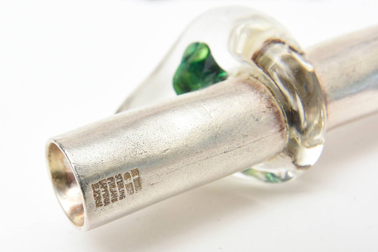 Bjorn Weckstrom pour Lapponia, collier sculptural en argent sterling et résine vintage en vente 2