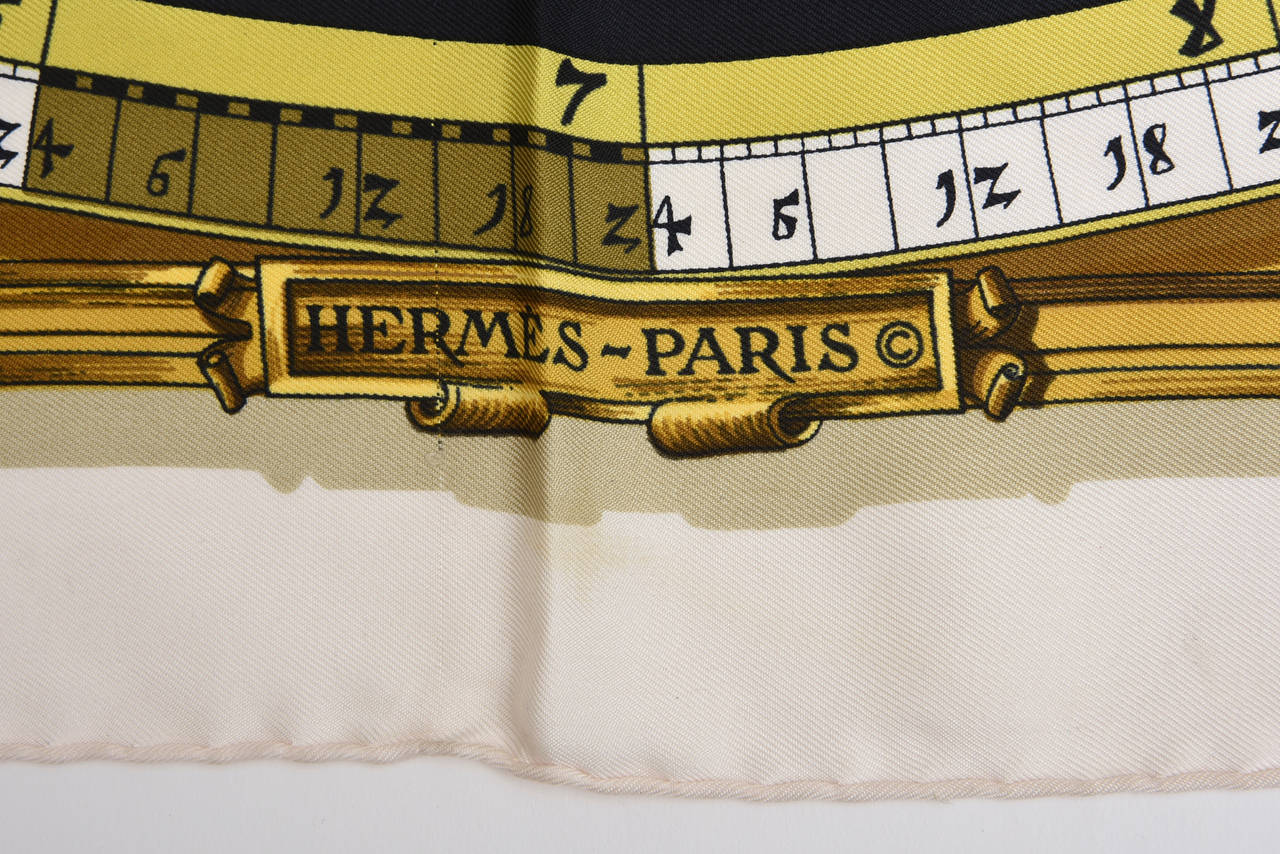Fantastic Hermes Astrological Silk Square Scarf In Good Condition In North Miami, FL