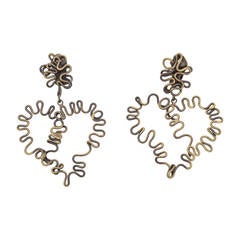 Pair of Brutalist Studio Sculptural Earrings 9