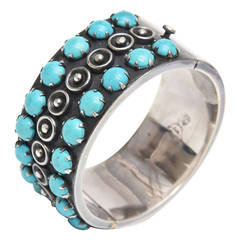 Vintage Sterling Silver and Turquoise Bracelet 3