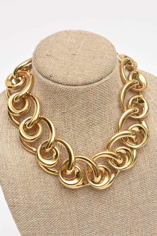 Stunning Givenchy Chic Link Overlay Collar Necklace and Earrings Set