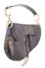 Early Limited Edition John Galliano for Christian Dior Python Saddle Bag / SALE