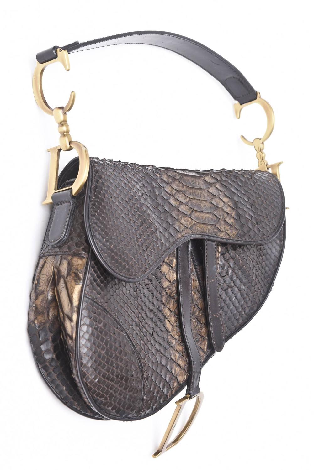 Early Limited Edition John Galliano for Christian Dior Python Saddle