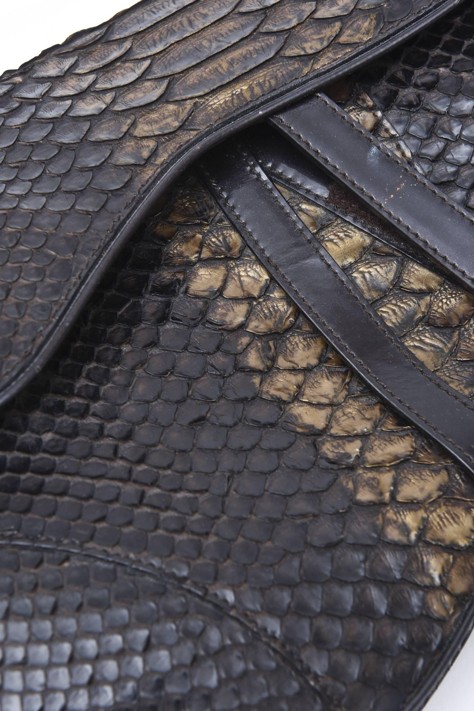 Early Limited Edition John Galliano for Christian Dior Python Saddle Bag / SALE 1