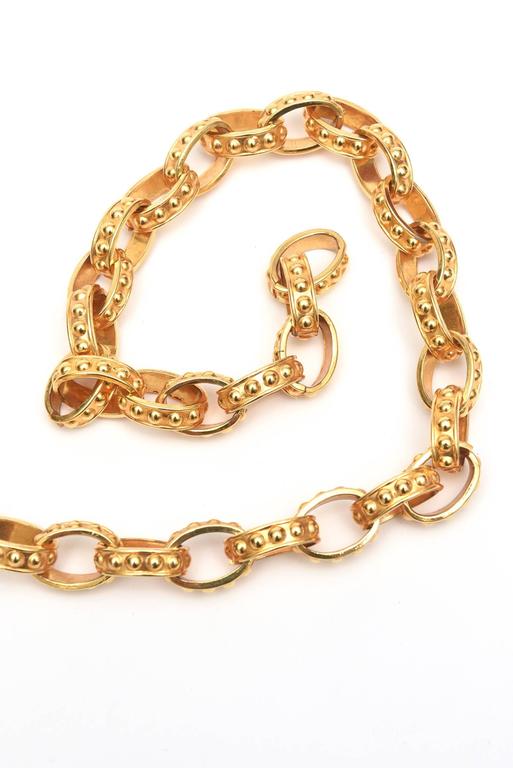 24k Gold Plated Waist/ Hip Belt at 1stDibs gold waist belt, 24k gold