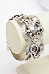 Pulsera Dimensional Vintage de Plata de Ley Firmada Nestra