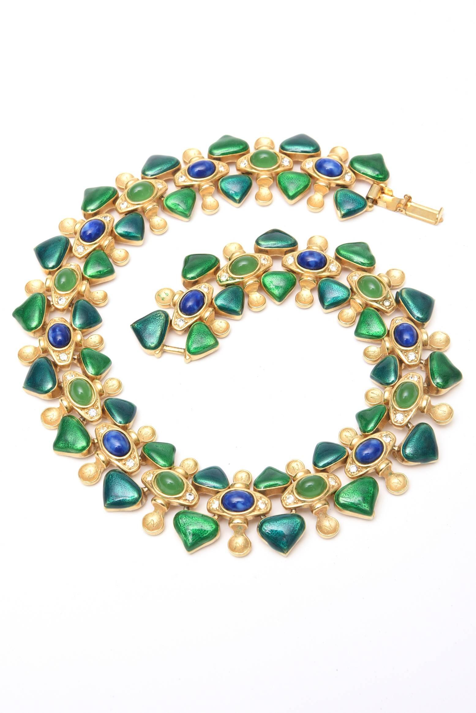 Women's Stunning Napier Enameled Collared Necklace