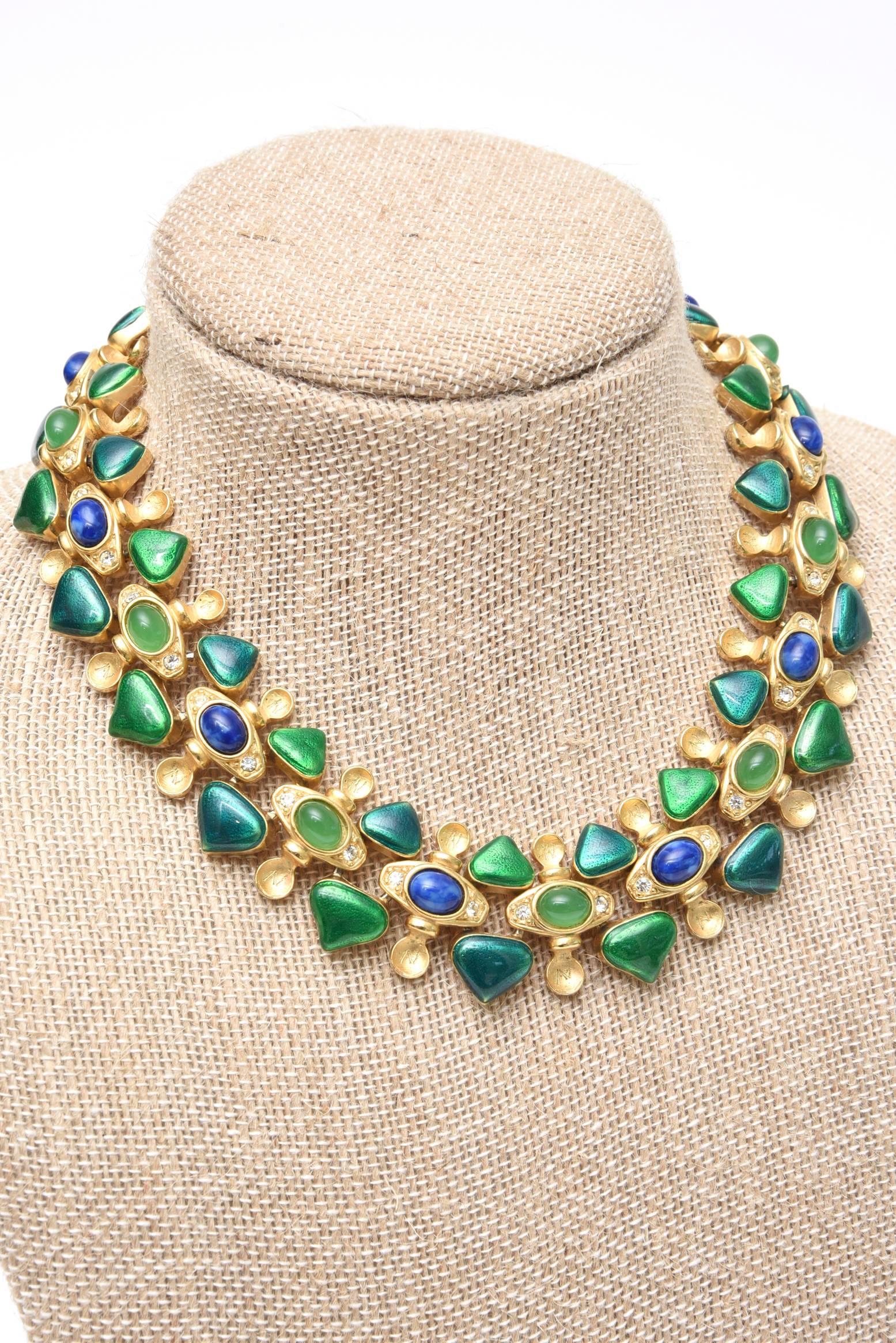 Stunning Napier Enameled Collared Necklace 2