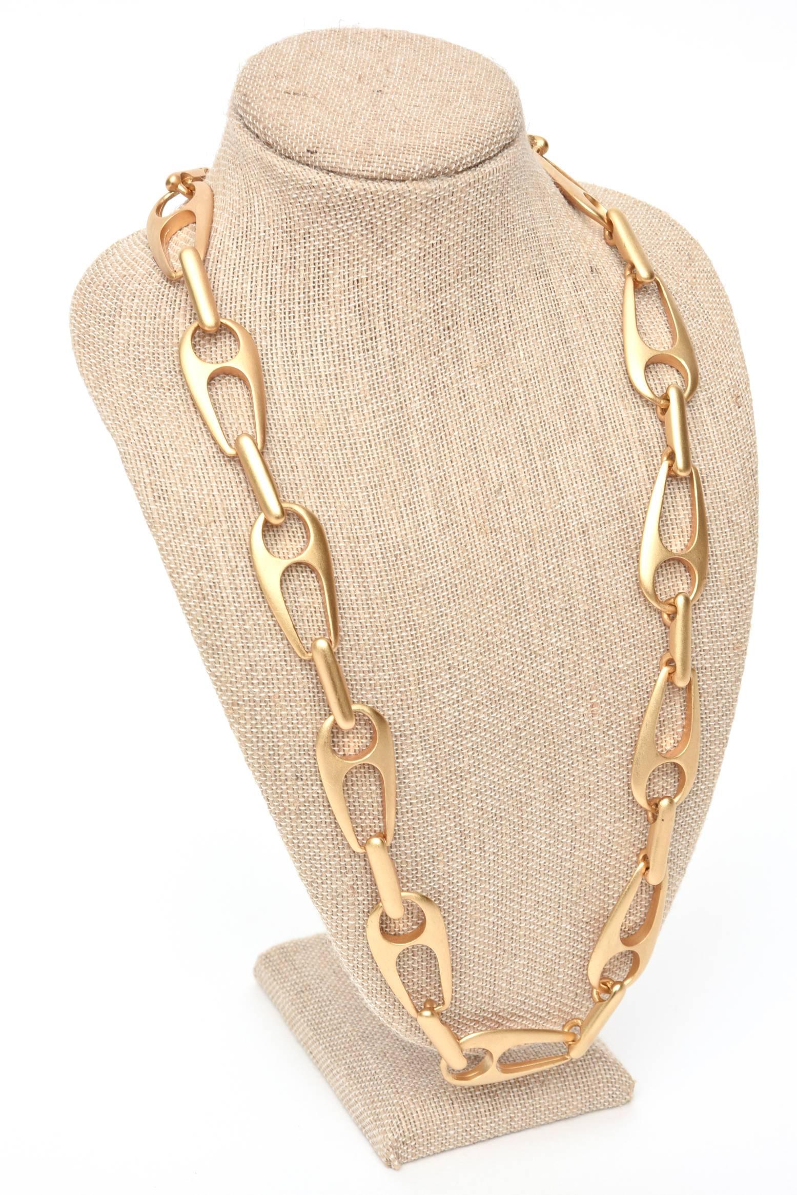  Sculptural Link Necklace Attributed to Alexis Kirk In Good Condition In North Miami, FL