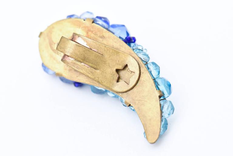 Pair of Italian Coppola E Toppo Vintage Glass Clip On Earrings