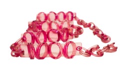 Vintage Hot Pink Lucite Waist Bel, 1970's
