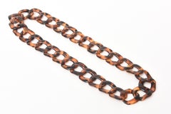 Vintage Tortoise Lucite Loop Necklace