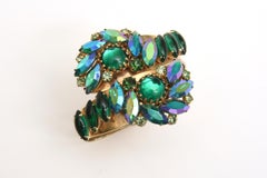 Bracelet lampe Alice Caviness en cristal de couleur et or, mi-siècle moderne