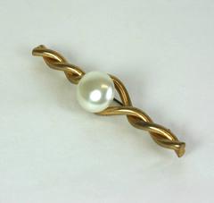Chanel Classic Pearl Bar Brooch