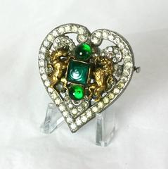 Coco Chanel Byzantine Heart Crest Brooch