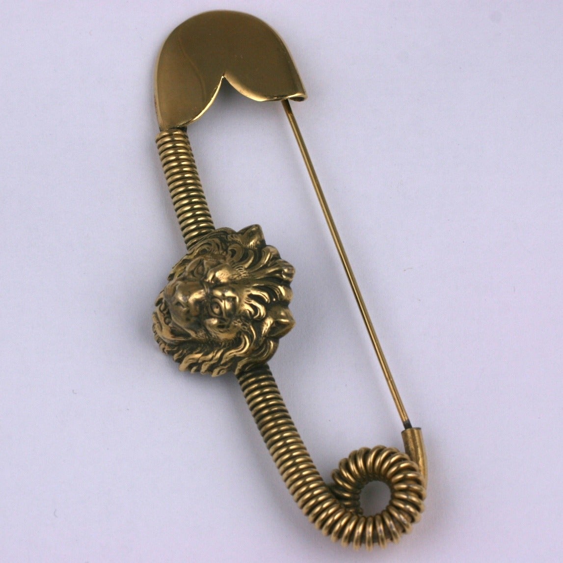 Chanel Lion Head Safety Pin Brooch, Maison Goossens