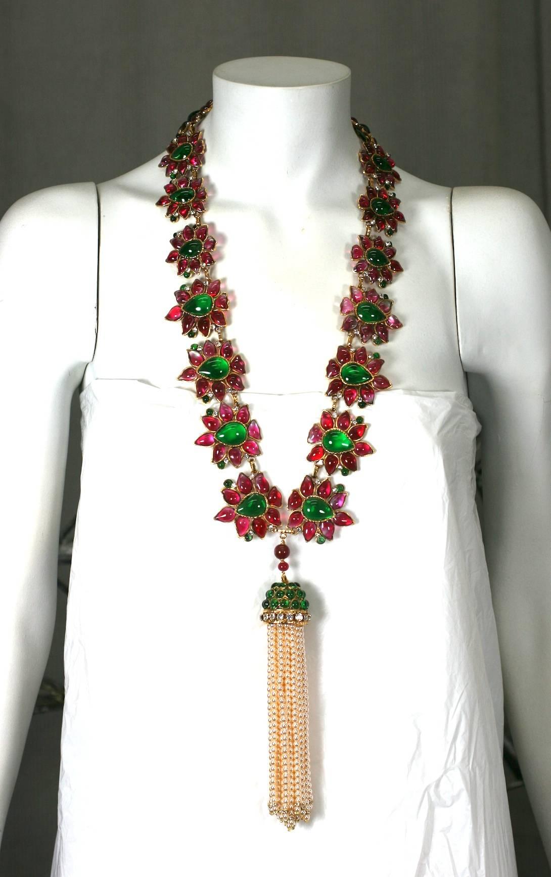 Massive and Important Moghul Style Necklace by Maison Gripoix For Chanel For Sale 6