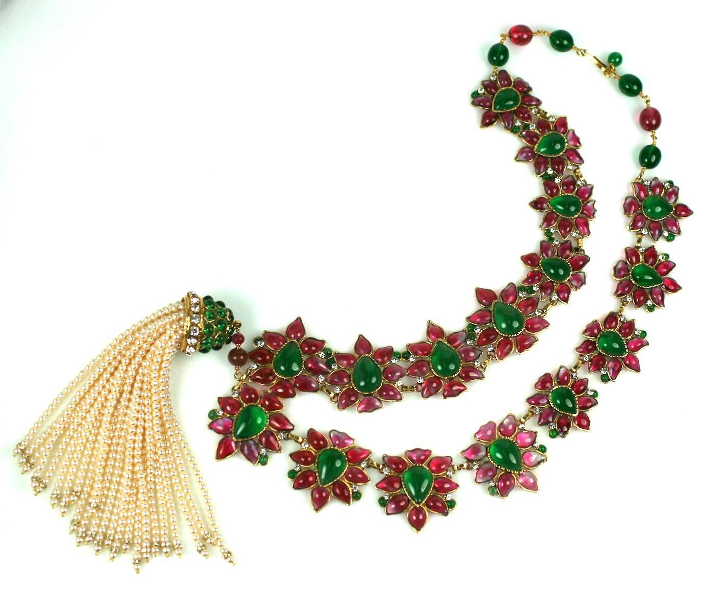 Massive and Important Moghul Style Necklace by Maison Gripoix For Chanel In Excellent Condition For Sale In Riverdale, NY