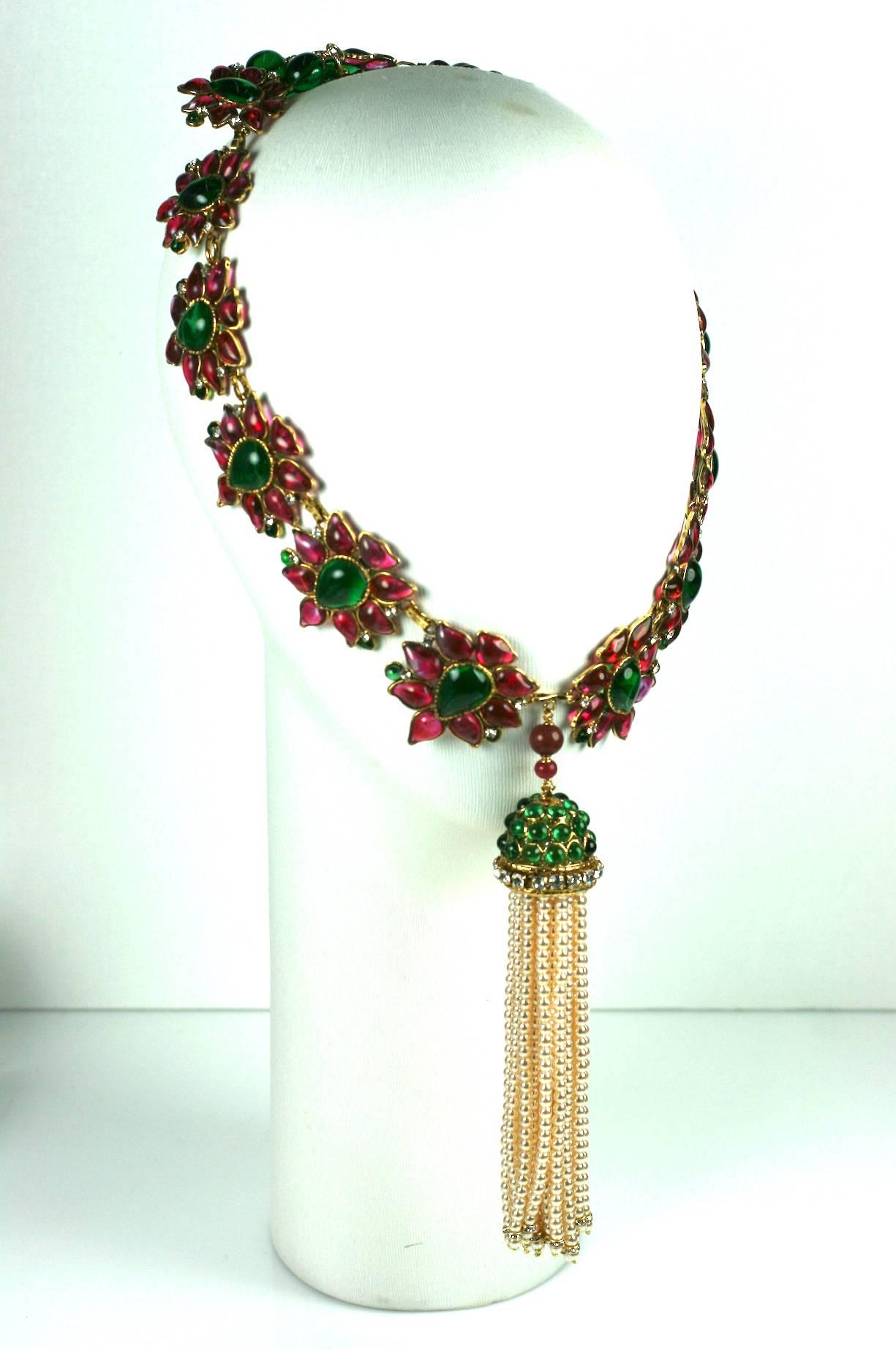 Massive and Important Moghul Style Necklace by Maison Gripoix For Chanel For Sale 1