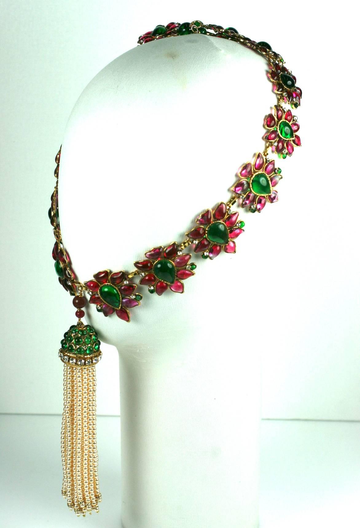 Massive and Important Moghul Style Necklace by Maison Gripoix For Chanel For Sale 2