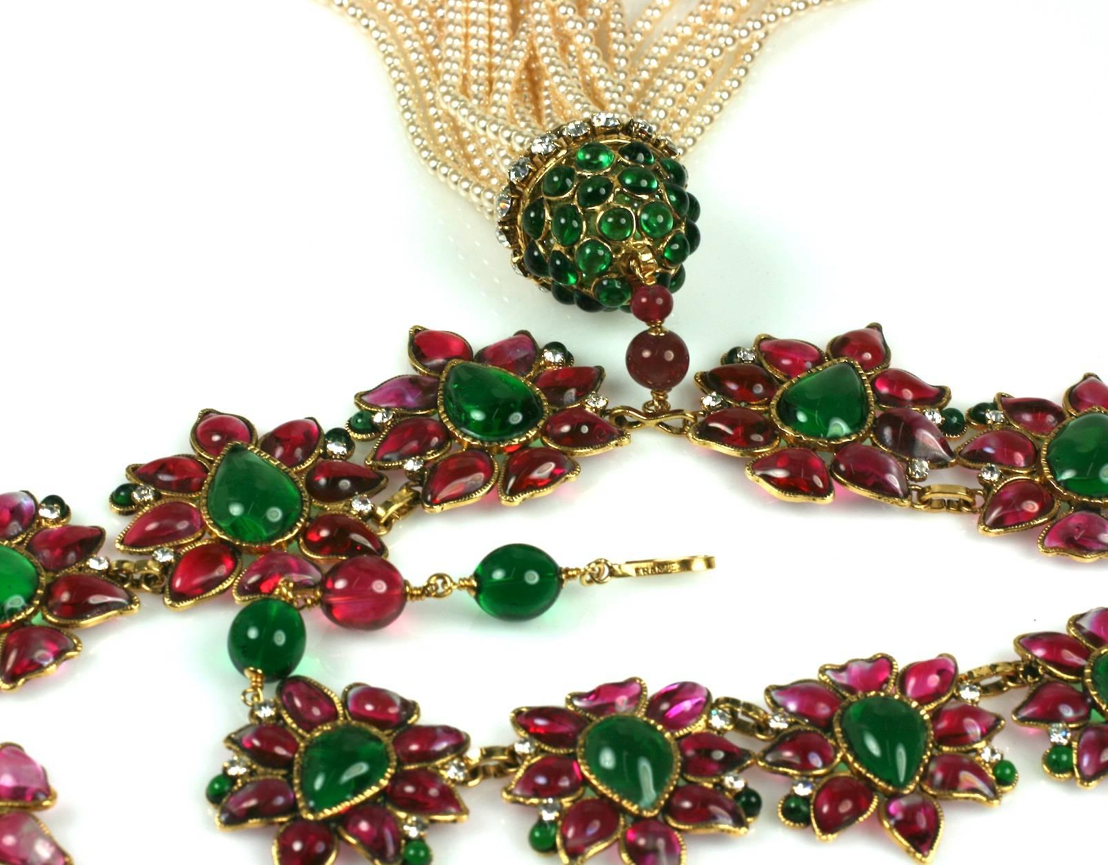 Massive und wichtige Halskette im Moghul-Stil von Maison Gripoix für Chanel im Angebot 4