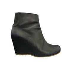 Maison Martin Margiela Black Leather Ankle Boot 8