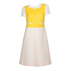 Andre Courreges A-Line Dress With Cap Sleeves, Circa 1960's 8