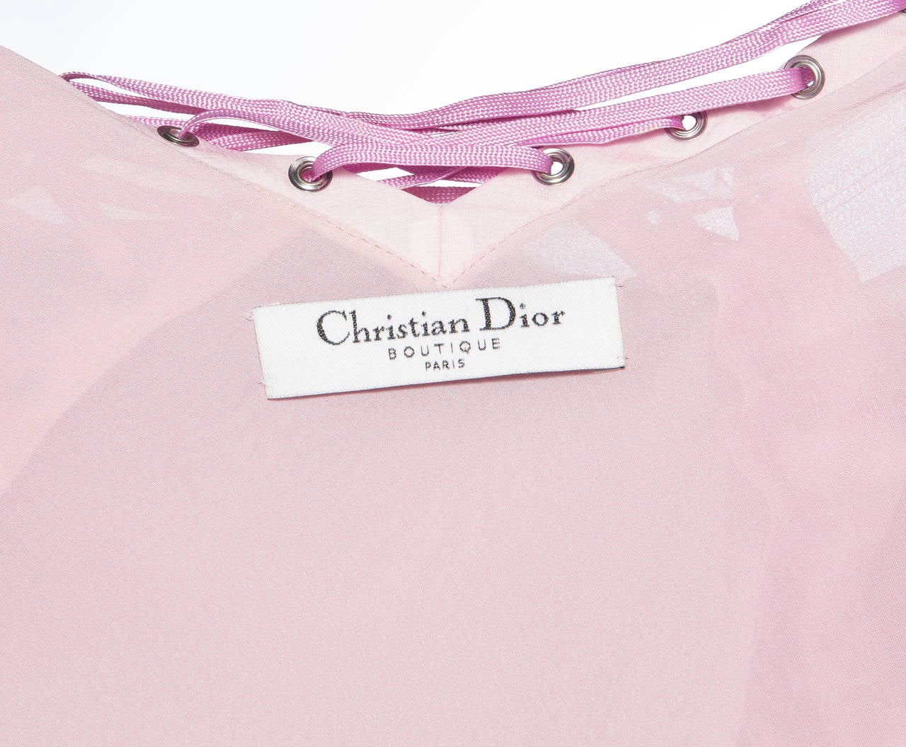 Christian Dior By John Galliano Ombre Silk Chiffon Gown 3